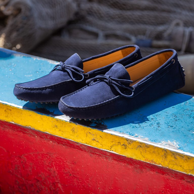 Mocassini uomo Caleri color blu