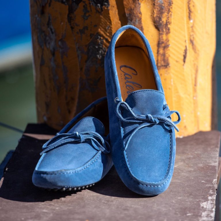 Mocassini uomo Caleri color indigo