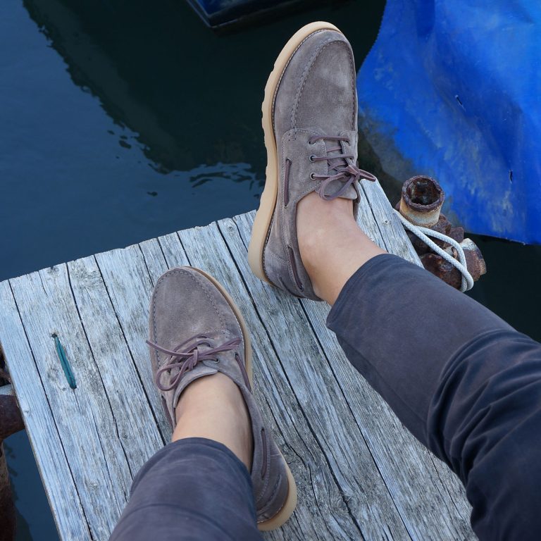 Scarpa da barca uomo Caleri color legno