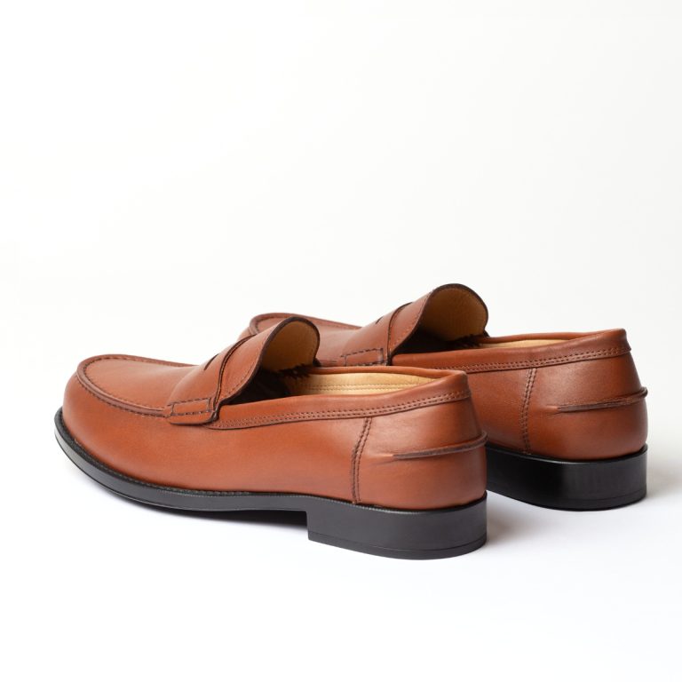 maestrale mocassino penny loafer da uomo caleri shoes caramello