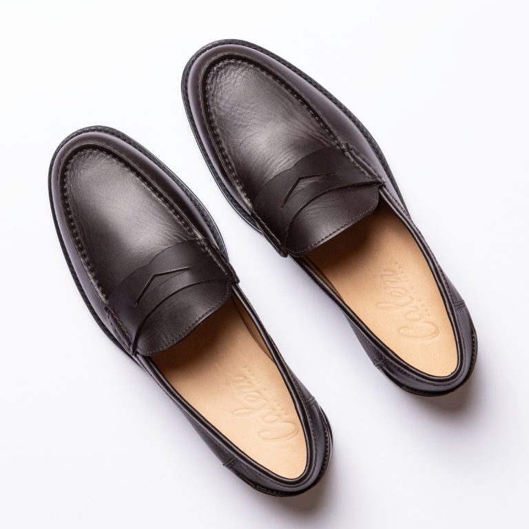 maestrale mocassino penny loafer da uomo caleri shoes fondente