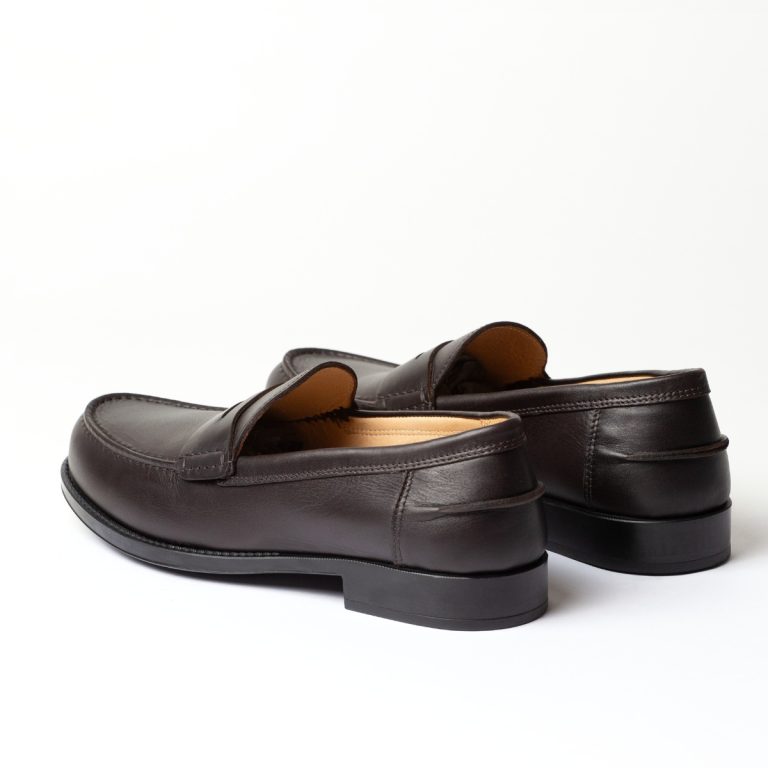 maestrale mocassino penny loafer da uomo caleri shoes fondente