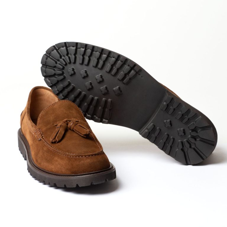 mocassini con nappine linea zefiro caleri shoes caffè