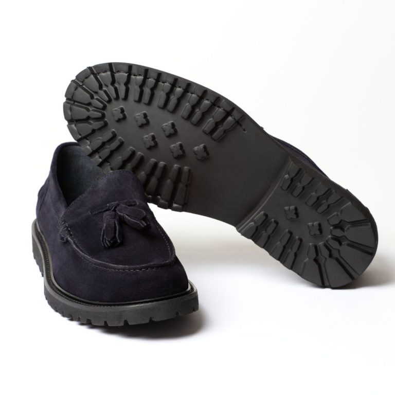 mocassini con nappine linea zefiro caleri shoes notte