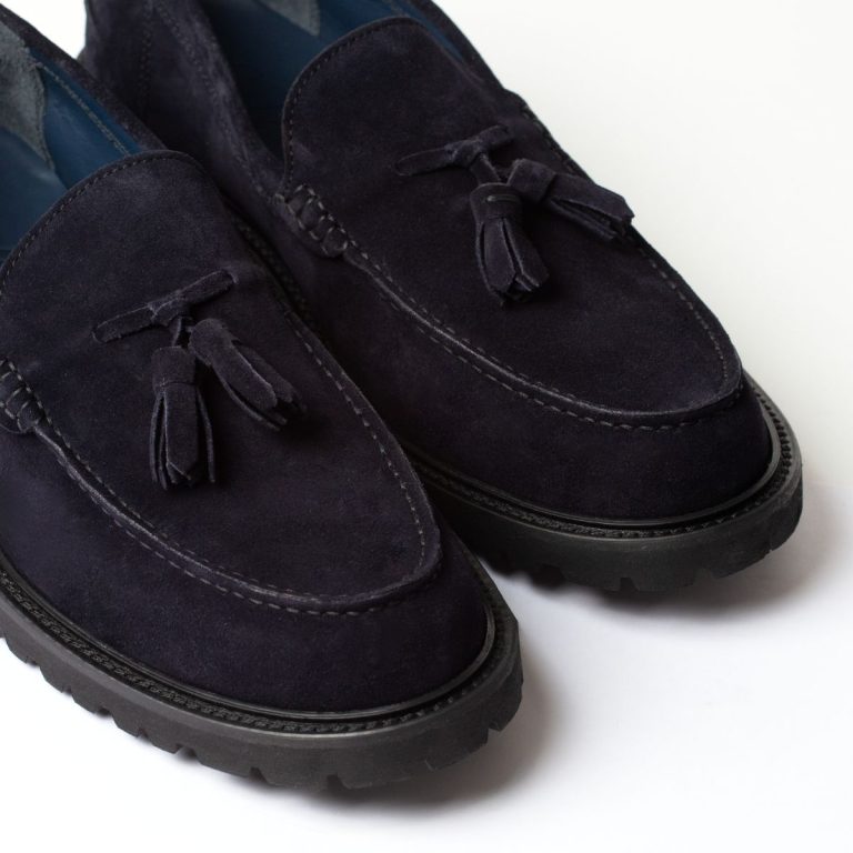 mocassini con nappine linea zefiro caleri shoes notte