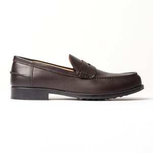 maestrale mocassino penny loafer da uomo caleri shoes fondente